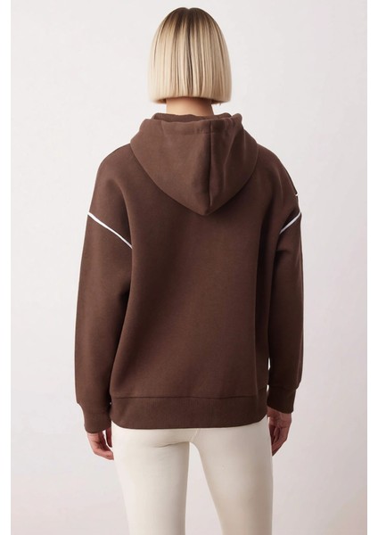 Kadın Kapüşonlu Fermuarlı Düşük Kol Sweatshirt Fonksiyonel Dayanıklı Kaliteli Konforlu Şık fırsatları