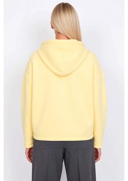 Kadın Kapüşonlu Düşük Kol Fermuarlı Geniş Kesim Örme Sweatshirt Fonksiyonel Dayanıklı Spor fırsatları