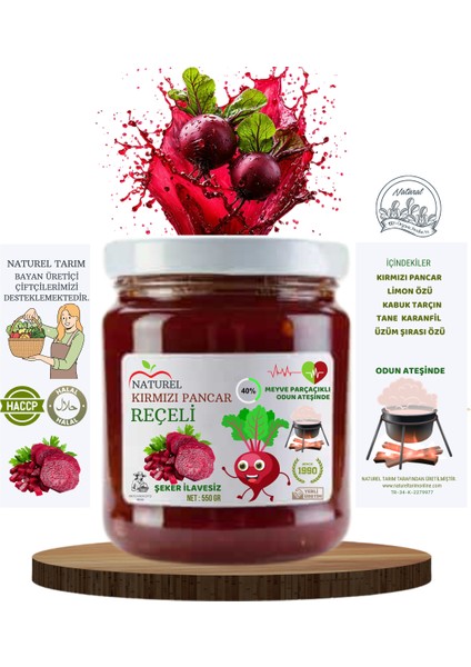 Naturel Kırmızı Pancar Reçeli 550 gr fiyatları