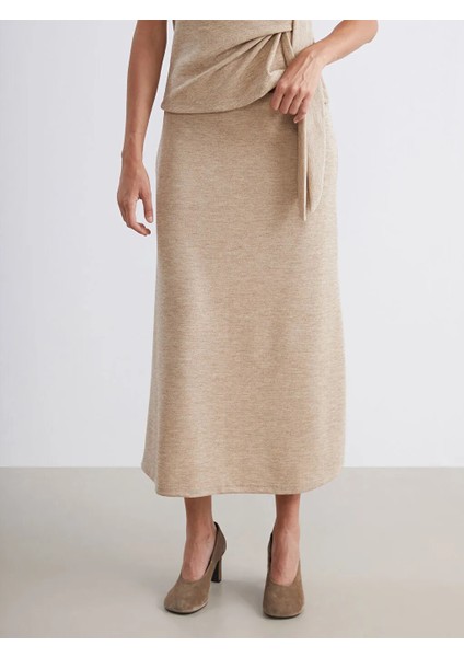 Soulife Kahverengi Beli Lastikli Midi Etek fiyatları