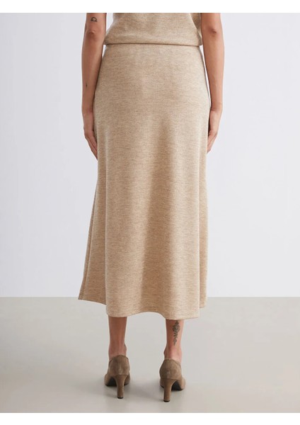 Soulife Kahverengi Beli Lastikli Midi Etek fırsatları