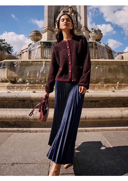 Lcwaıkıkı Classic Lacivert Beli Lastikli Saten Pileli Etek fiyatları