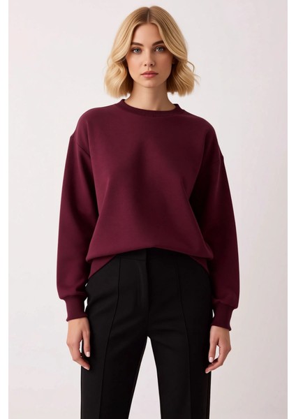 Kadın Bisiklet Yaka Düşük Kol Uzun Kollu Regular Kalıp Sweatshirt Fonksiyonel Dayanıklı Şık modelleri