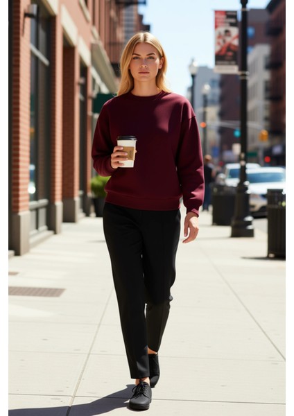 Kadın Bisiklet Yaka Düşük Kol Regular Kalıp Örme Sweatshirt Fonksiyonel Dayanıklı Kaliteli fiyatları