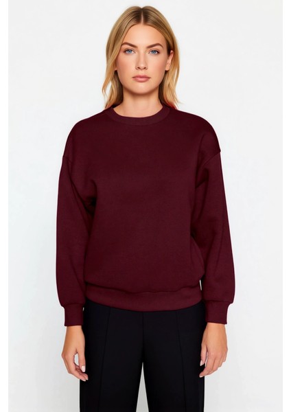 Kadın Bisiklet Yaka Düşük Kol Regular Kalıp Örme Sweatshirt Fonksiyonel Dayanıklı Kaliteli modelleri