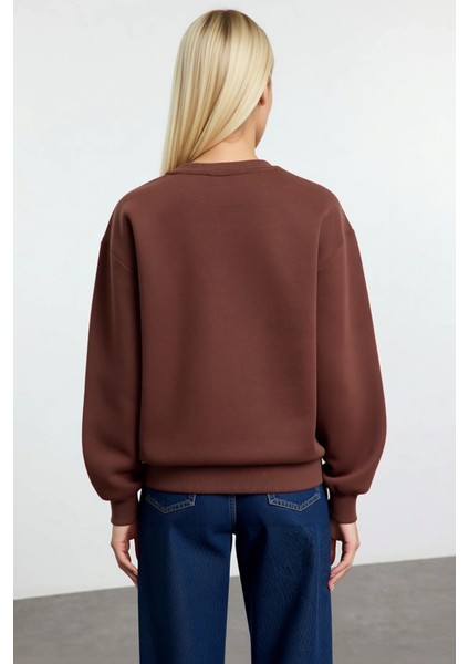 Kadın Bisiklet Yaka Düşük Kol Regular Kalıp Örme Sweatshirt Fonksiyonel Dayanıklı Kaliteli fırsatları