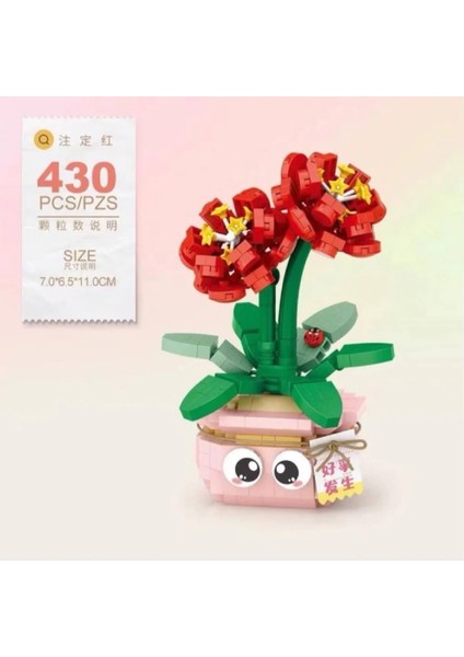 Evcil Çiçek Serisi: Saksıda Şans Nergisi | 430 Parça Mikro Bloklar | 14+ Yaş | Bitki Maketi modelleri