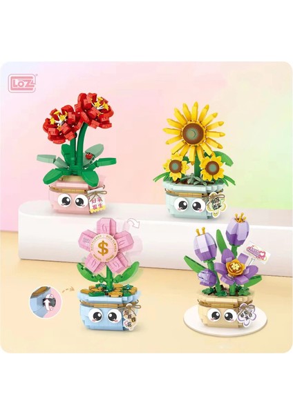 Evcil Çiçek Serisi: Saksıda Şans Nergisi | 430 Parça Mikro Bloklar | 14+ Yaş | Bitki Maketi fırsatları