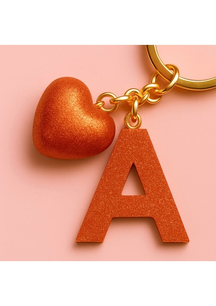 Kişiye Özel Harfli Reçine Anahtarlık – Renkli Kalp Tasarım – El Yapımı Harf Anahtarlık