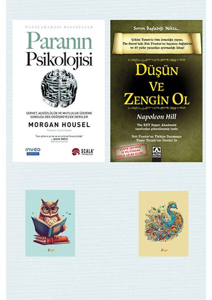 Paranın Psikolojisi - Morgan Housel - Düşün ve Zengin Ol - Napoleon Hill - (2 Not Defterli)