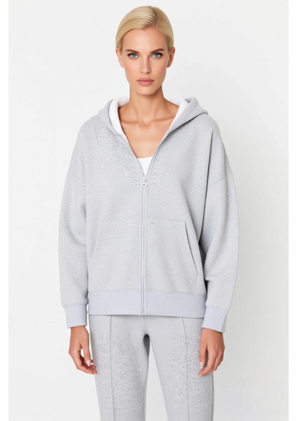 Kadın Kapüşonlu Fermuarlı Düşük Kol Örme Sweatshirt Fonksiyonel Dayanıklı Kaliteli Estetik modelleri