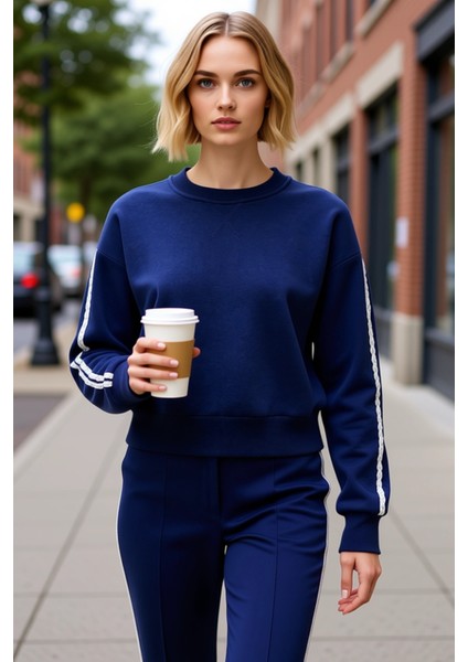 Kadın Bisiklet Yaka Düşük Kol Regular Kalıp Örme Sweatshirt Fonksiyonel Dayanıklı Kaliteli fiyatları