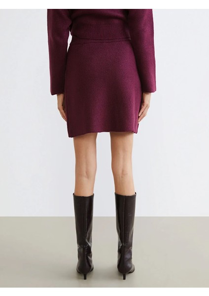 Lcw Vision Mürdüm Beli Lastikli Triko Mini Etek fırsatları