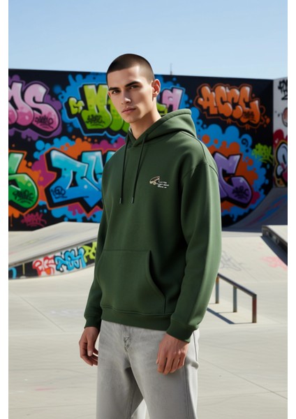 Erkek Kapüşonlu Düşük Kol Sweatshirt Slogan Nakışlı Fonksiyonel Dayanıklı Kaliteli Estetik indirimleri