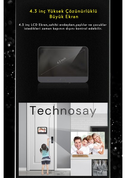 Wifi Kameralı Kapı Zili Akıllı Görüntü Uzaktan Kontrollü Kablosuz 1080P 130° Görüş Güvenlik Kamerası indirimleri