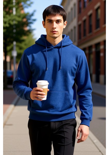 Erkek Kapüşonlu Standart Kol Regular Kalıp Slogan Desenli Sweatshirt Fonksiyonel Dayanıklı fiyatları