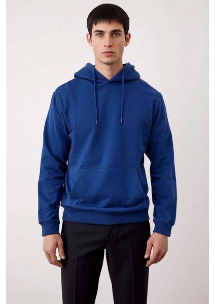 Erkek Kapüşonlu Standart Kol Regular Kalıp Slogan Desenli Sweatshirt Fonksiyonel Dayanıklı modelleri