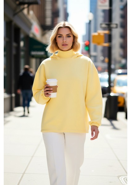 Kadın Kapüşonlu Düşük Kol Uzun Kollu Geniş Kalıp Sweatshirt Fonksiyonel Dayanıklı Kaliteli fiyatları