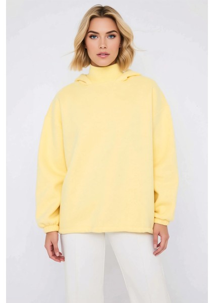 Kadın Kapüşonlu Düşük Kol Uzun Kollu Geniş Kalıp Sweatshirt Fonksiyonel Dayanıklı Kaliteli modelleri