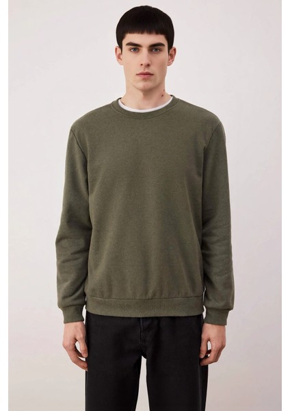 Erkek Bisiklet Yaka Standart Kol Regular Kalıp Sweatshirt Fonksiyonel Dayanıklı Kaliteli Şık modelleri