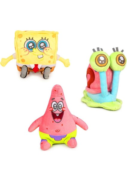 Giochi Sünger Bob ve Arkadaşları 760025631 Pelüş 22 cm 3 Lü