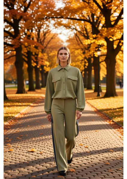 Kadın Polo Yaka Düşük Kol Cep Detaylı Örme Gömlek Fonksiyonel Dayanıklı Kaliteli Konforlu Şık