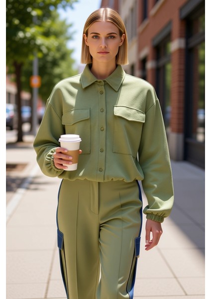 Kadın Polo Yaka Düşük Kol Cep Detaylı Örme Gömlek Fonksiyonel Dayanıklı Kaliteli Konforlu Şık fiyatları