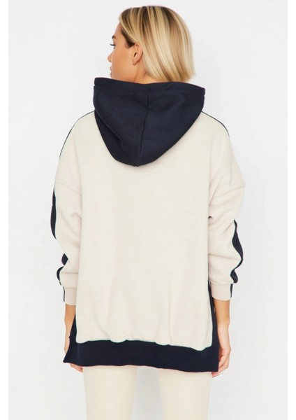 Kadın Kapüşonlu Düşük Kol Örme Geniş Kalıp Sweatshirt Fonksiyonel Dayanıklı Kaliteli Rahat fırsatları