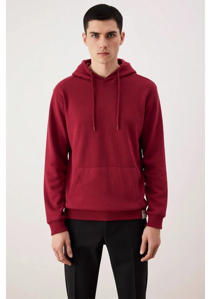 Erkek Kapüşonlu Standart Kol Regular Kalıp Slogan Desenli Sweatshirt Fonksiyonel Dayanıklı modelleri