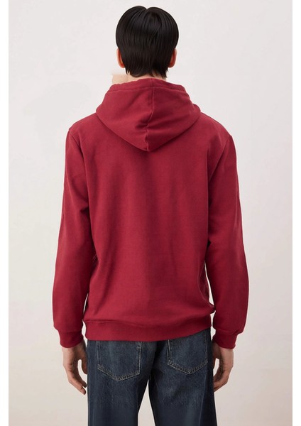 Erkek Kapüşonlu Standart Kol Regular Kalıp Slogan Desenli Sweatshirt Fonksiyonel Dayanıklı fırsatları