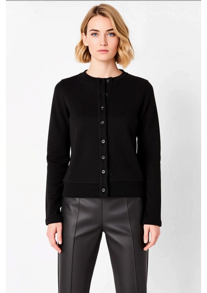 Kadın Bisiklet Yaka Standart Kol Düğmeli Regular Kalıp Örme Üst Fonksiyonel Dayanıklı Spor modelleri