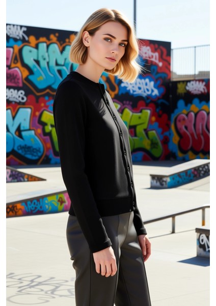 Kadın Bisiklet Yaka Standart Kol Düğmeli Regular Kalıp Örme Üst Fonksiyonel Dayanıklı Spor indirimleri