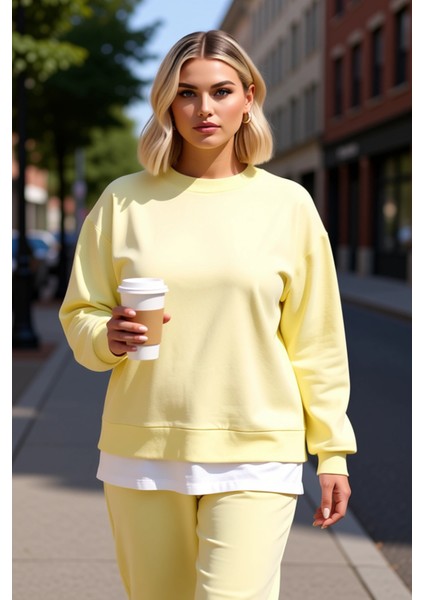 Kadın Bisiklet Yaka Düşük Kol Oversize Ince Örme Sweatshirt Fonksiyonel Dayanıklı Kaliteli fiyatları