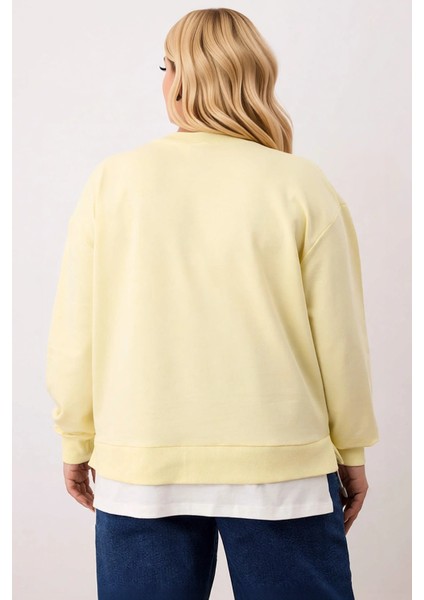 Kadın Bisiklet Yaka Düşük Kol Oversize Ince Örme Sweatshirt Fonksiyonel Dayanıklı Kaliteli fırsatları