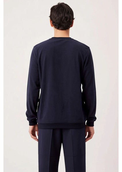 Erkek Bisiklet Yaka Standart Kol Regular Kalıp Polar Sweatshirt Fonksiyonel Dayanıklı Spor fırsatları