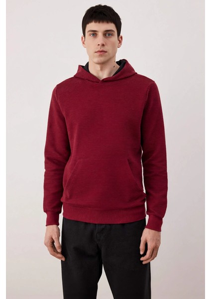 Erkek Kapüşonlu Standart Kol Ottoman Dokuma Regular Kalıp Sweatshirt Fonksiyonel Dayanıklı modelleri