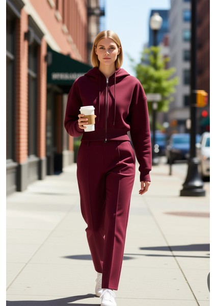 Kadın Kapüşonlu Fermuarlı Uzun Kollu Örme Sweatshirt Fonksiyonel Dayanıklı Kaliteli Modern fiyatları