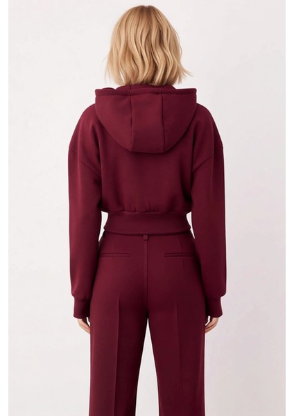 Kadın Kapüşonlu Fermuarlı Uzun Kollu Örme Sweatshirt Fonksiyonel Dayanıklı Kaliteli Modern fırsatları