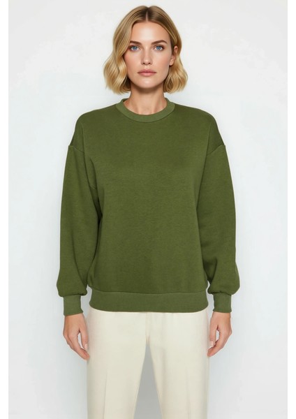 Kadın Bisiklet Yaka Düşük Kol Regular Kalıp Örme Sweatshirt Fonksiyonel Dayanıklı Kaliteli modelleri