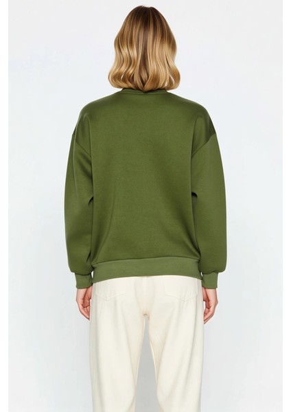 Kadın Bisiklet Yaka Düşük Kol Regular Kalıp Örme Sweatshirt Fonksiyonel Dayanıklı Kaliteli fırsatları