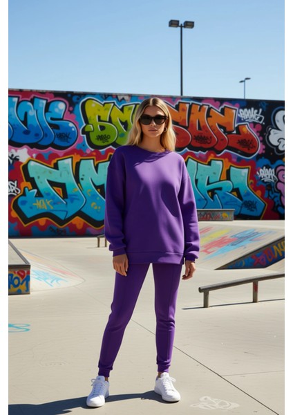 Kadın Bisiklet Yaka Düşük Kol Oversize Kalın Örme Sweatshirt Fonksiyonel Dayanıklı Estetik indirimleri