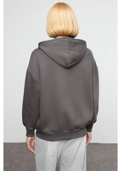 Kadın Kapüşonlu Düşük Kol Fermuarlı Sweatshirt Uzun Kollu Kalıp Fonksiyonel Dayanıklı Spor fırsatları