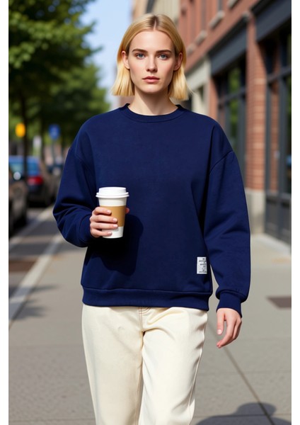 Kadın Bisiklet Yaka Düşük Kol Uzun Kollu Regular Kalıp Örme Sweatshirt Fonksiyonel Estetik fiyatları