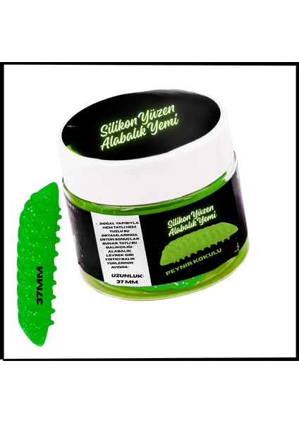 Uyguna-Yakala 37MM yeşil - silikon Yüzen Alabalık Yemi - Peynir Kokulu -H-1086