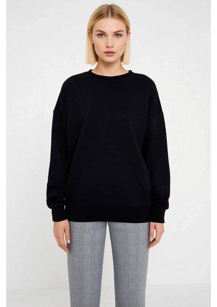 Kadın Bisiklet Yaka Düşük Kol Uzun Kollu Örme Sweatshirt Fonksiyonel Dayanıklı Kaliteli Şık modelleri