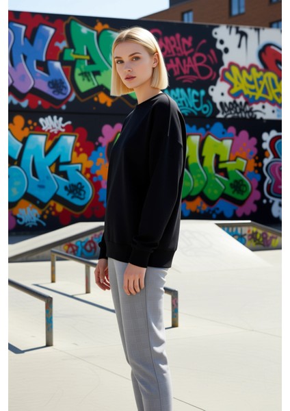 Kadın Bisiklet Yaka Düşük Kol Uzun Kollu Örme Sweatshirt Fonksiyonel Dayanıklı Kaliteli Şık indirimleri