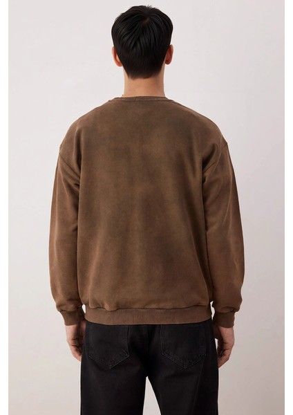 Erkek Bisiklet Yaka Standart Kol %100 Pamuk Oversize Sweatshirt Fonksiyonel Dayanıklı Spor fırsatları