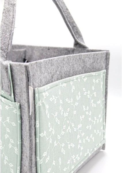 Babyjem Keçe Anne Bebek Bakım Çantası 772 Yeşil Çiçek modelleri