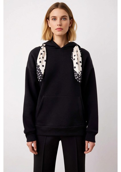 Kadın Oversize Fular Yaka Uzun Kollu Örme Sweatshirt Fonksiyonel Dayanıklı Kaliteli Modern modelleri