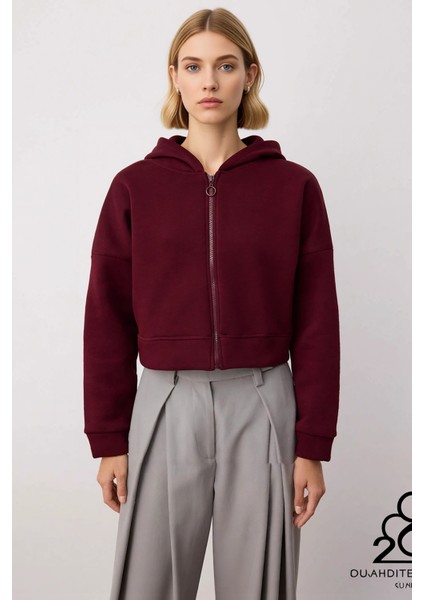Kadın Kapüşonlu Fermuarlı Düşük Kol Örme Sweatshirt Fonksiyonel Dayanıklı Kaliteli Estetik modelleri